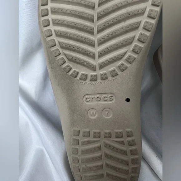 CROCS Kadee Cobblestone Taupe Slide Sandals - Picture 8 of 11